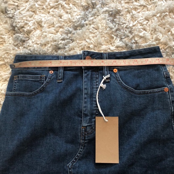 Madewell Fray Hem Denim Pencil Skirt - Picture 9 of 11